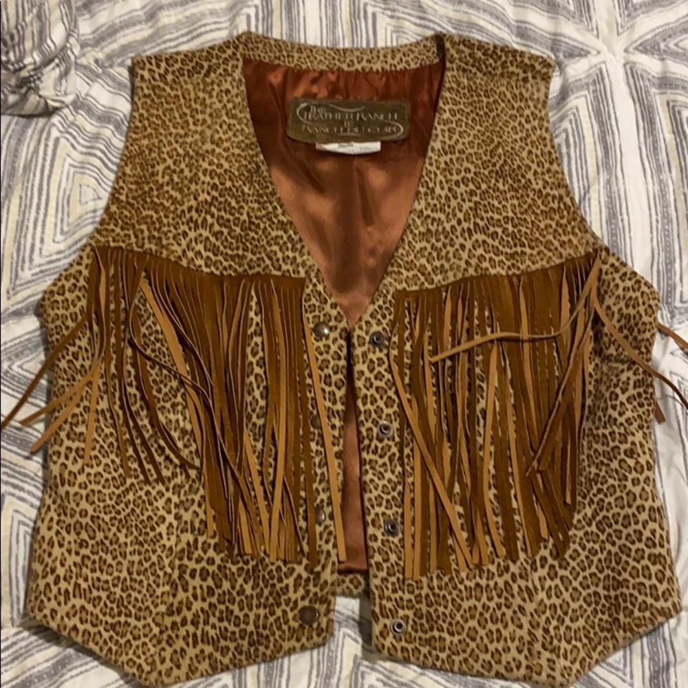 Vintage Fringe cowgirl vest- size medium